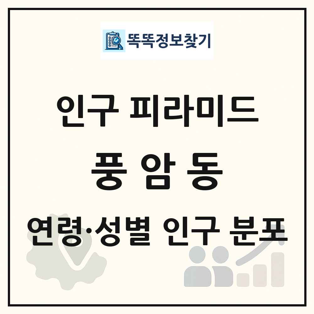 풍암동 인구 피라미드 링크 그림
